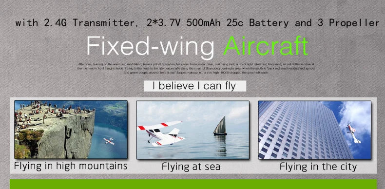 WLtoys F949 Airplane, Fixed-wing Aircraft believe can fly Flying in high mountains Flying at sea Flying