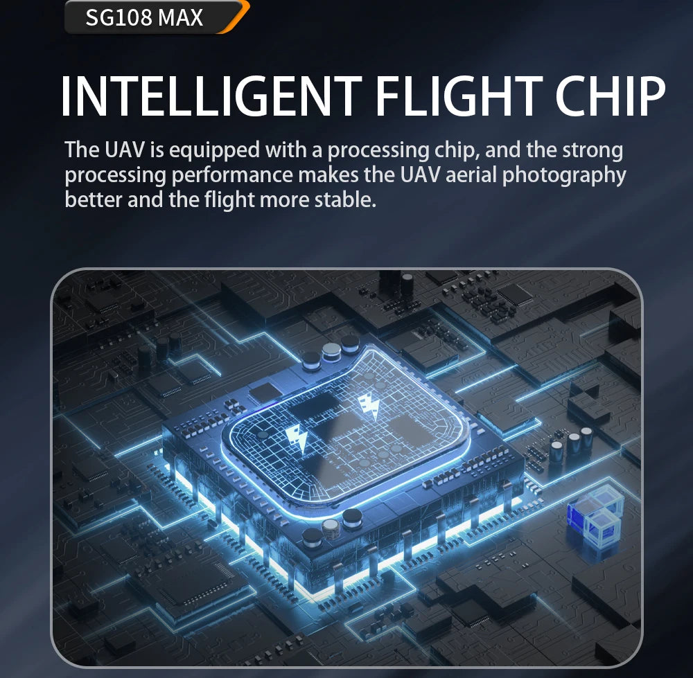 SG108 / SG108 Max Drone, SG108 MAX INTELLIGENT FLIGHT CHIP The strong processing performance makes