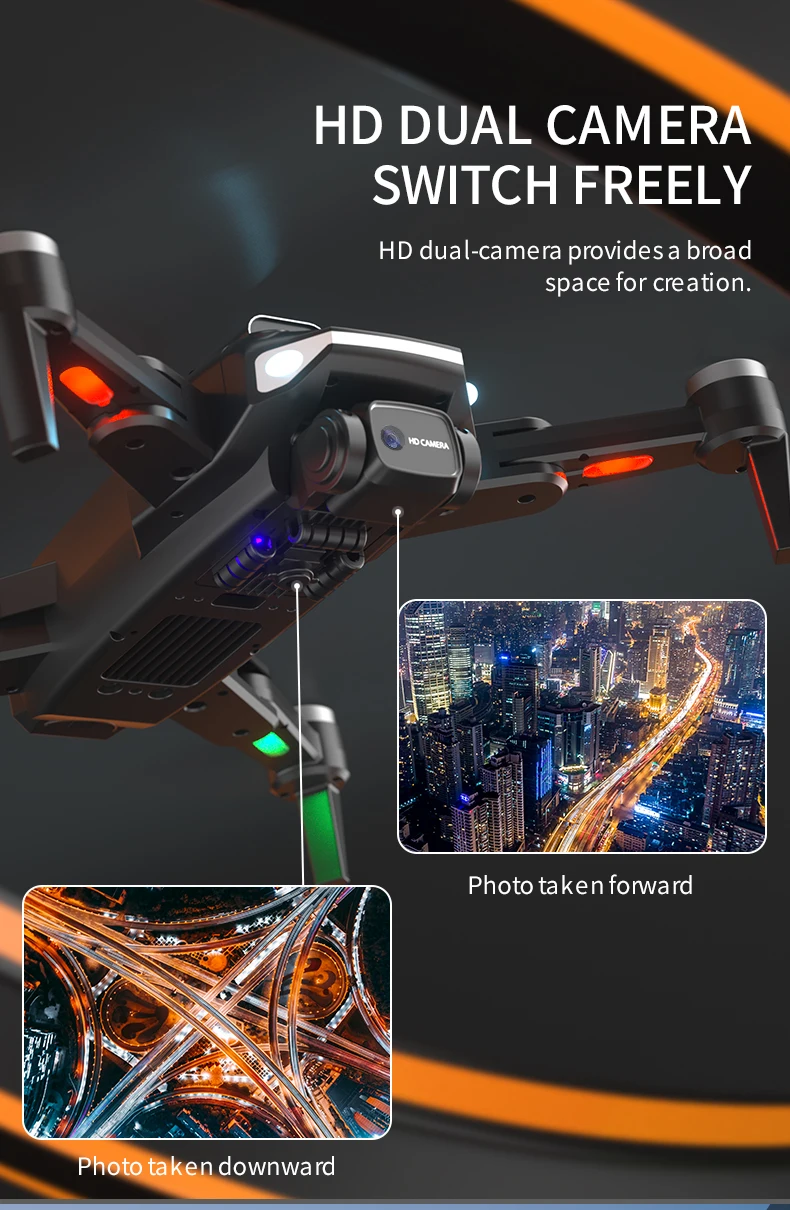 JJRC X25 Drone, HD DUAL CAMERA SWITCH FREELY HD dual-camera provides a