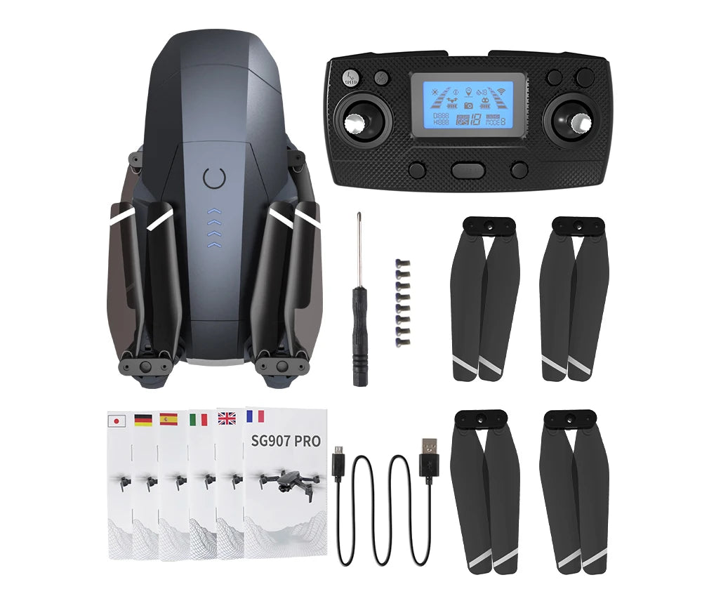 SG907 MAX Drone - 4K HD Professional 3-Axis G