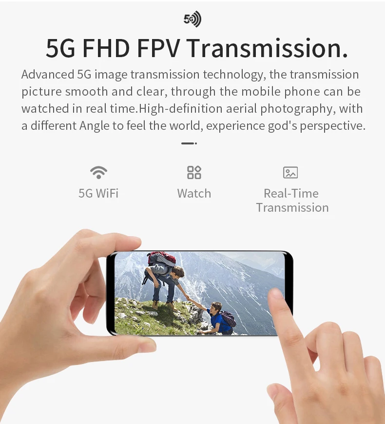 JJRC X16 GPS Drone, 56 image transmission technology, the transmission picture smooth and clear; through the mobile phone can be watched