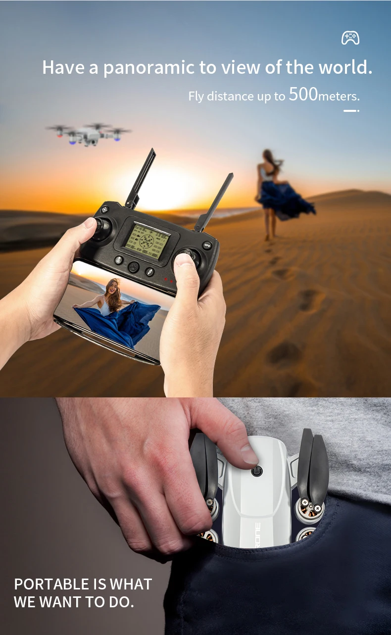 JJRC X16 GPS Drone, Fly distance up to 50Ometers: PORTABLE IS WHAT WE WANT TO DO