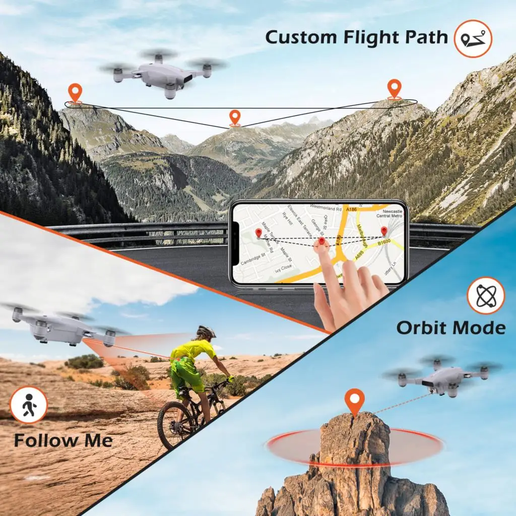 JJRC X16 GPS Drone, Custom Flight Path 05 Ceta Orbit Mode Follow