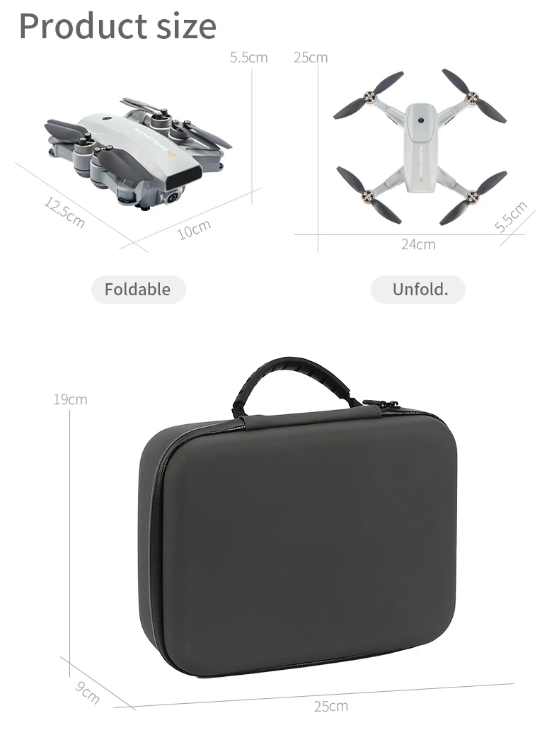 JJRC X16 GPS Drone, Product size 5.Scm 25cm 24cm Foldable Unfold. 19c
