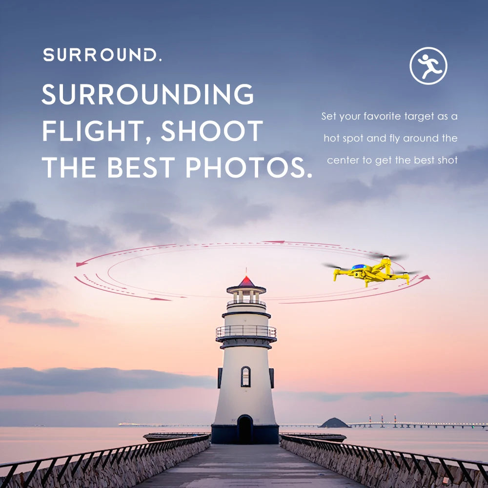 2024 New GPS Drone - 6K HD Camera Professional Aerial Photography Brushless Foldable Quadcopter FPV WIFI RC Distance 2000M Gifts Professional Camera Drone 17 2024 New GPS Drone, SURROUNDING Set your favorite target as FLIGHT, S