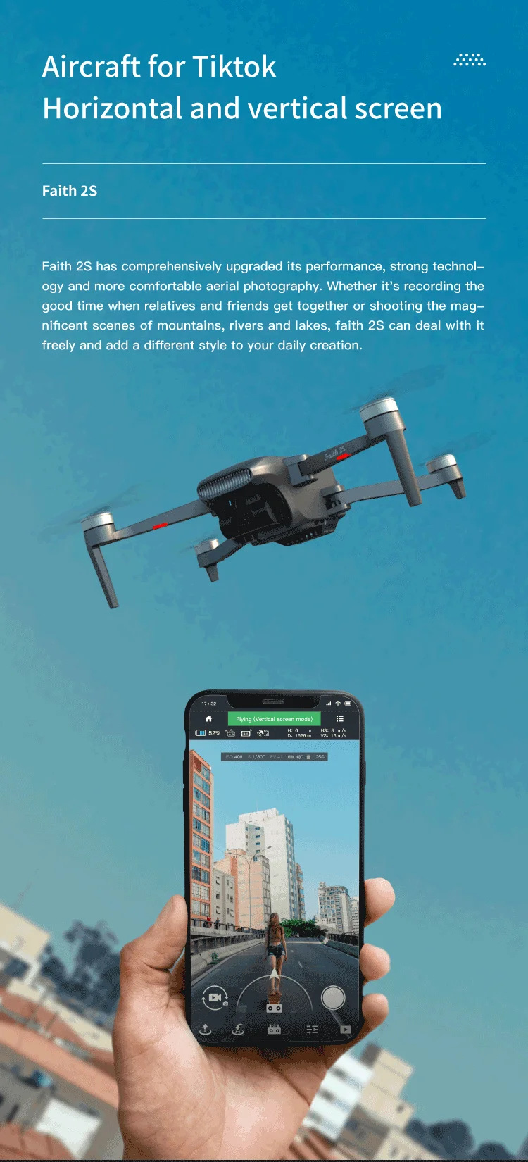 JINHENG FAITH 2S GPS Drone - 4K HD Dual Camera 3-Axis Gimbal Digital Graphics 7KM Brushless Motor Quadcopter Professional Camera Drone 20 JINHENG FAITH 2S GPS Drone, faith 2S has comprehensively upgraded its performance, strong technol _ ogy