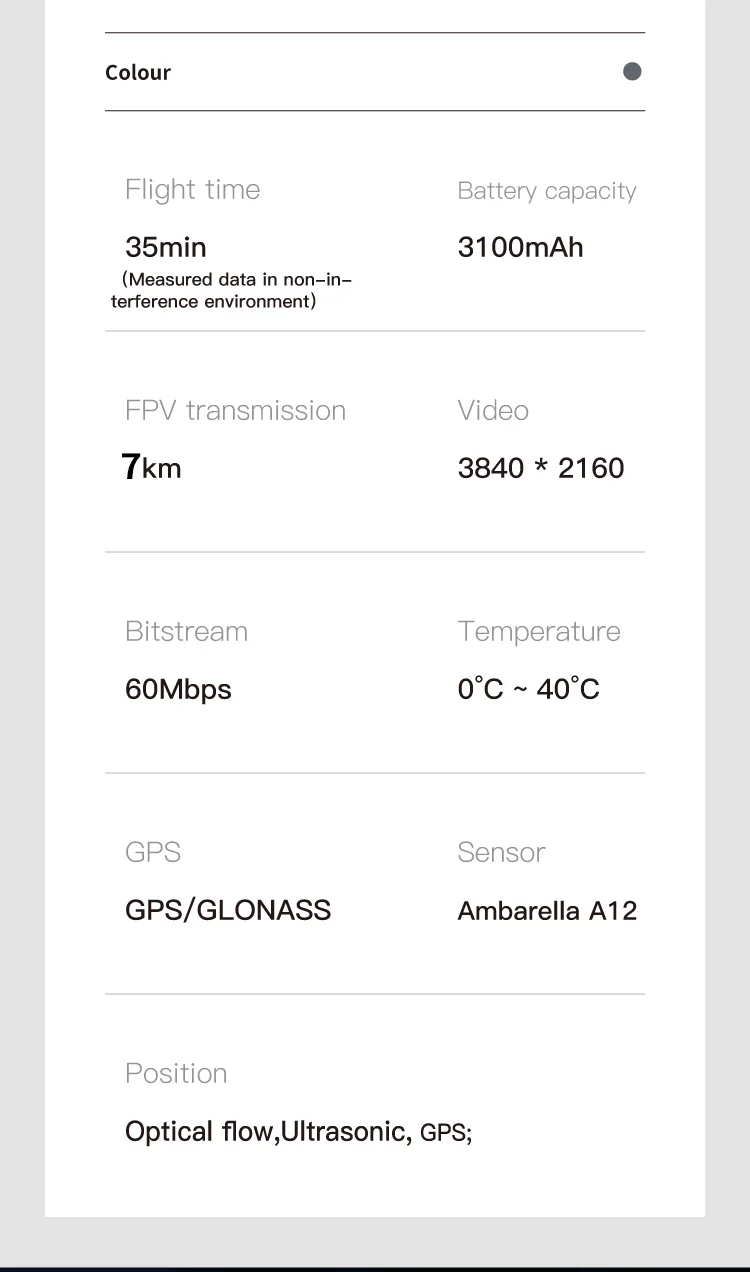 JINHENG FAITH 2S GPS Drone - 4K HD Dual Camera 3-Axis Gimbal Digital Graphics 7KM Brushless Motor Quadcopter Professional Camera Drone 38 JINHENG FAITH 2S GPS Drone, colour flight time Battery capacity 35min 31OOmAh (Measured data in non