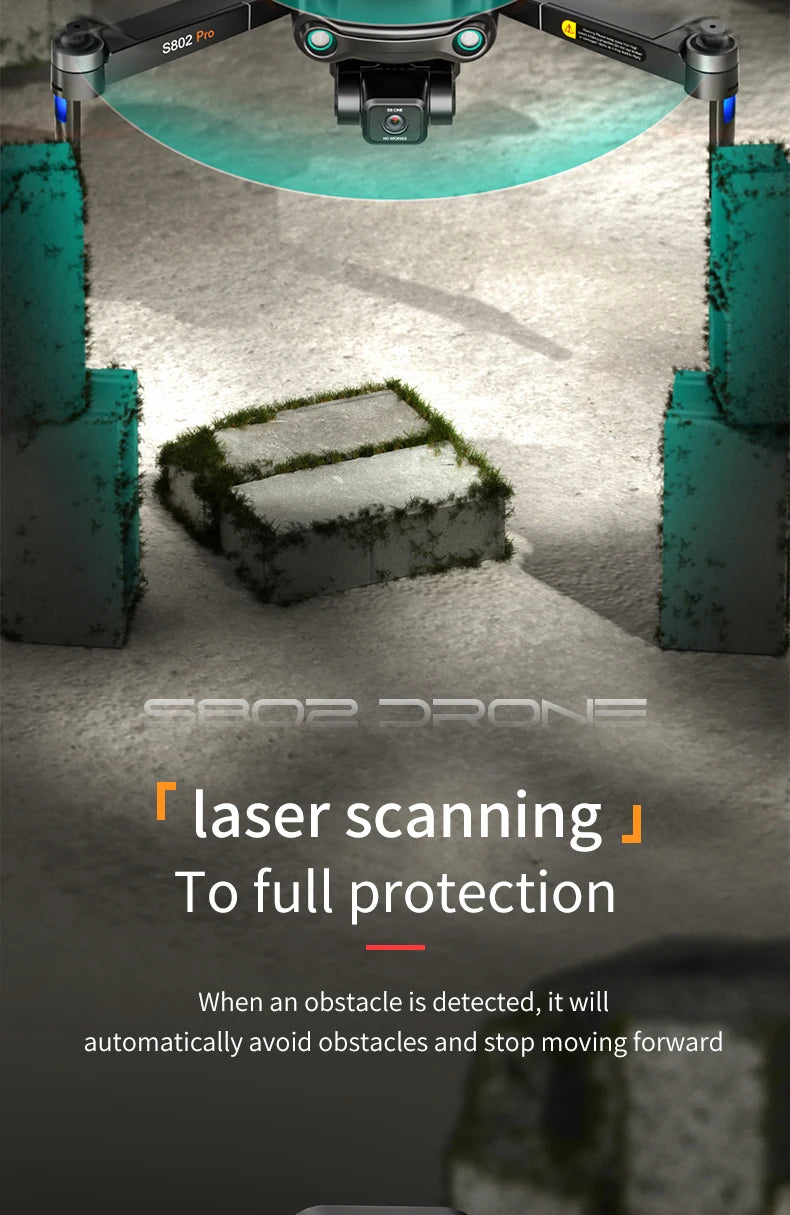 S802 / S802 Pro Drone, Pro SE3CZ3 73C1 | [ laser scanning ] Automatically avoid