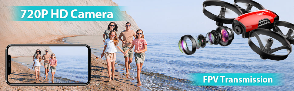 SANROCK U61W Drone, with 90° adjustable camera, adjust it manually before the drone takes off