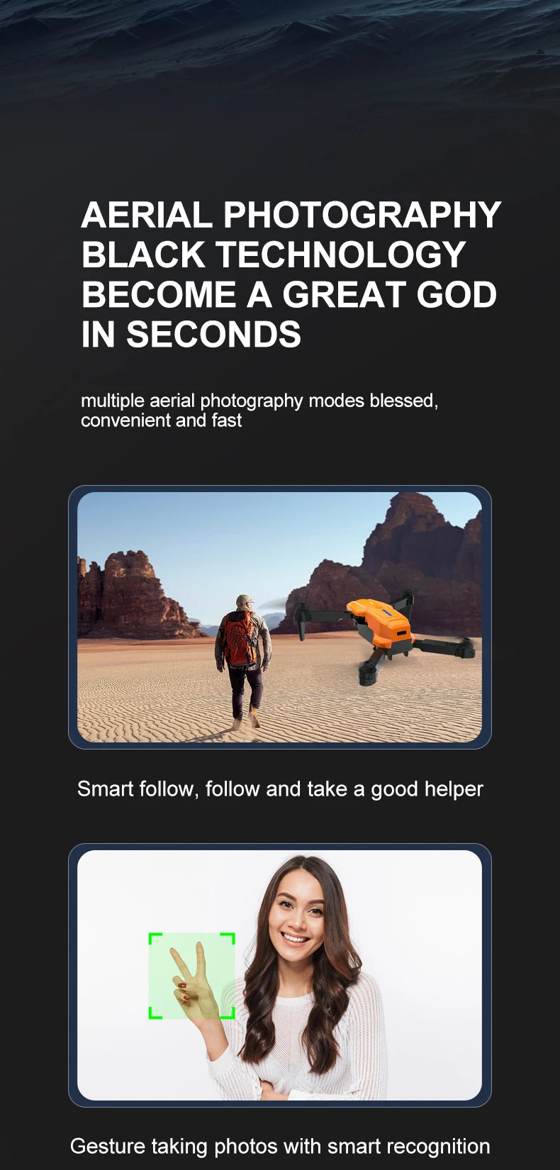 S2 Drone, aerial photography black technology become a great god in seconds multiple aerial photography