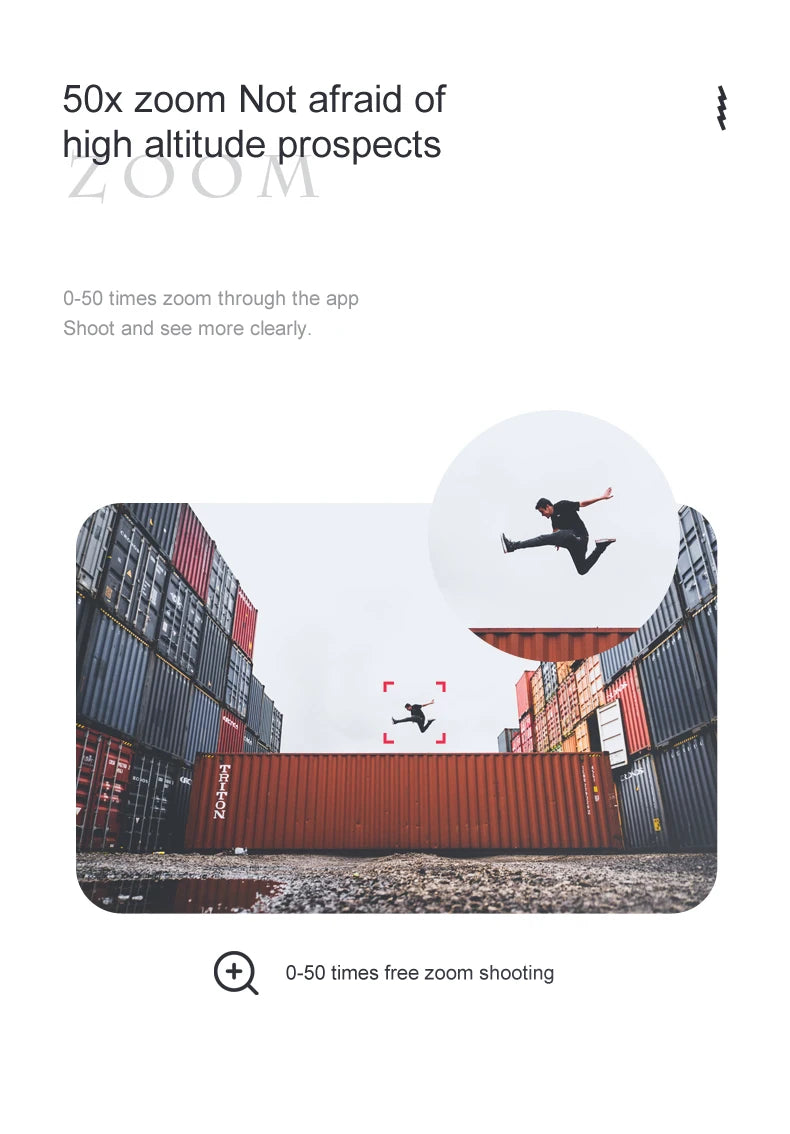 V26 Mini Drone, 50x zoom not afraid of high altitude prospects 0-50 times