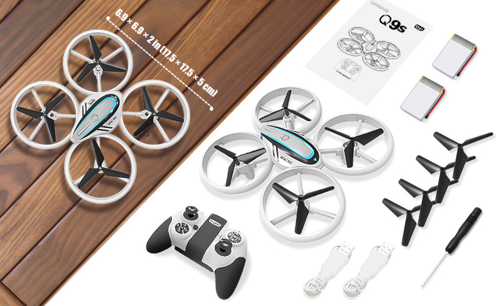 HASAKEE Q9s Drone, four circles not only play a protective role, but also can light