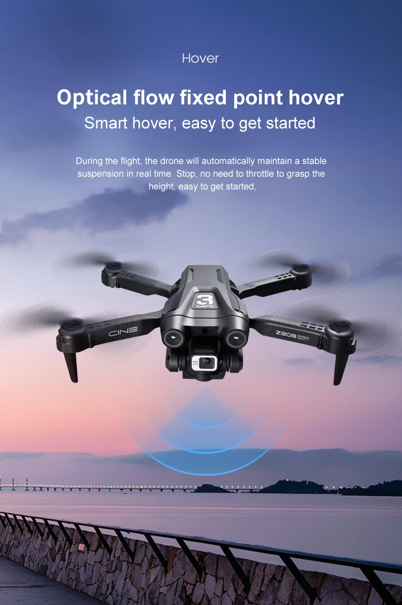 KBDFA Drone, drone will automatically maintain a stable suspension in real time . easy
