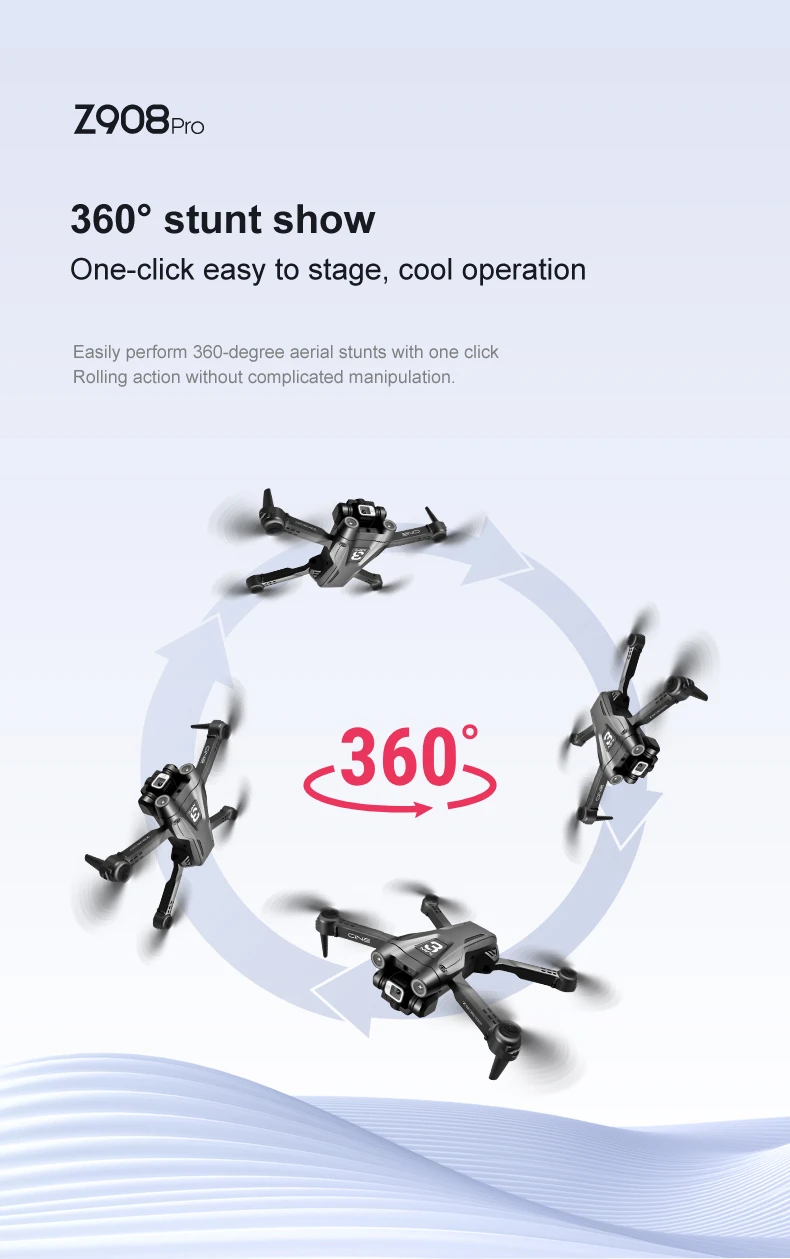 KBDFA Drone, z908pro 3600 stunt show one-click easy to