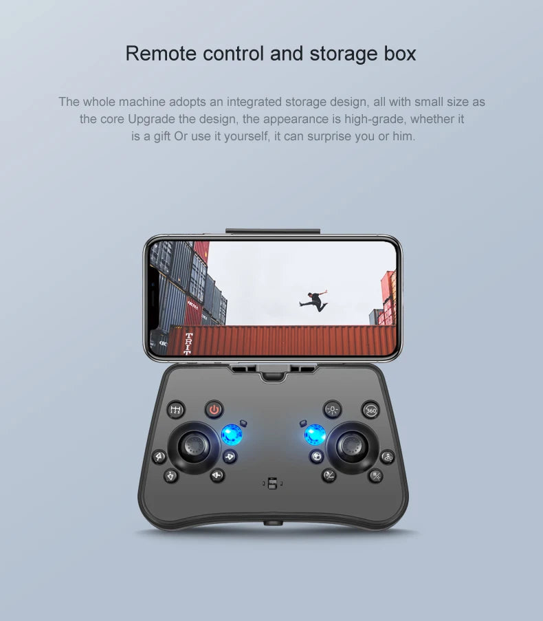 V26 Mini Drone, the whole machine adopts an integrated storage design, all with small size