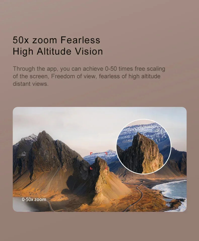 S8 Air  Drone, app allows you to achieve 0-50 times free scaling of the screen