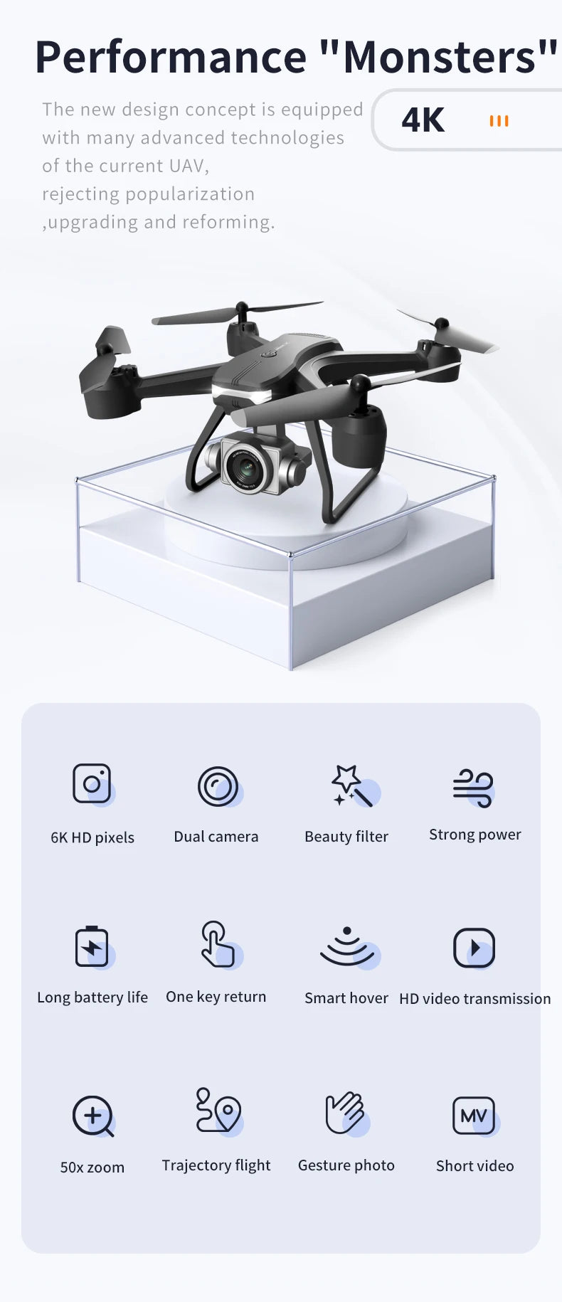 the new design concept is equipped 4k with many advanced technologies of the
