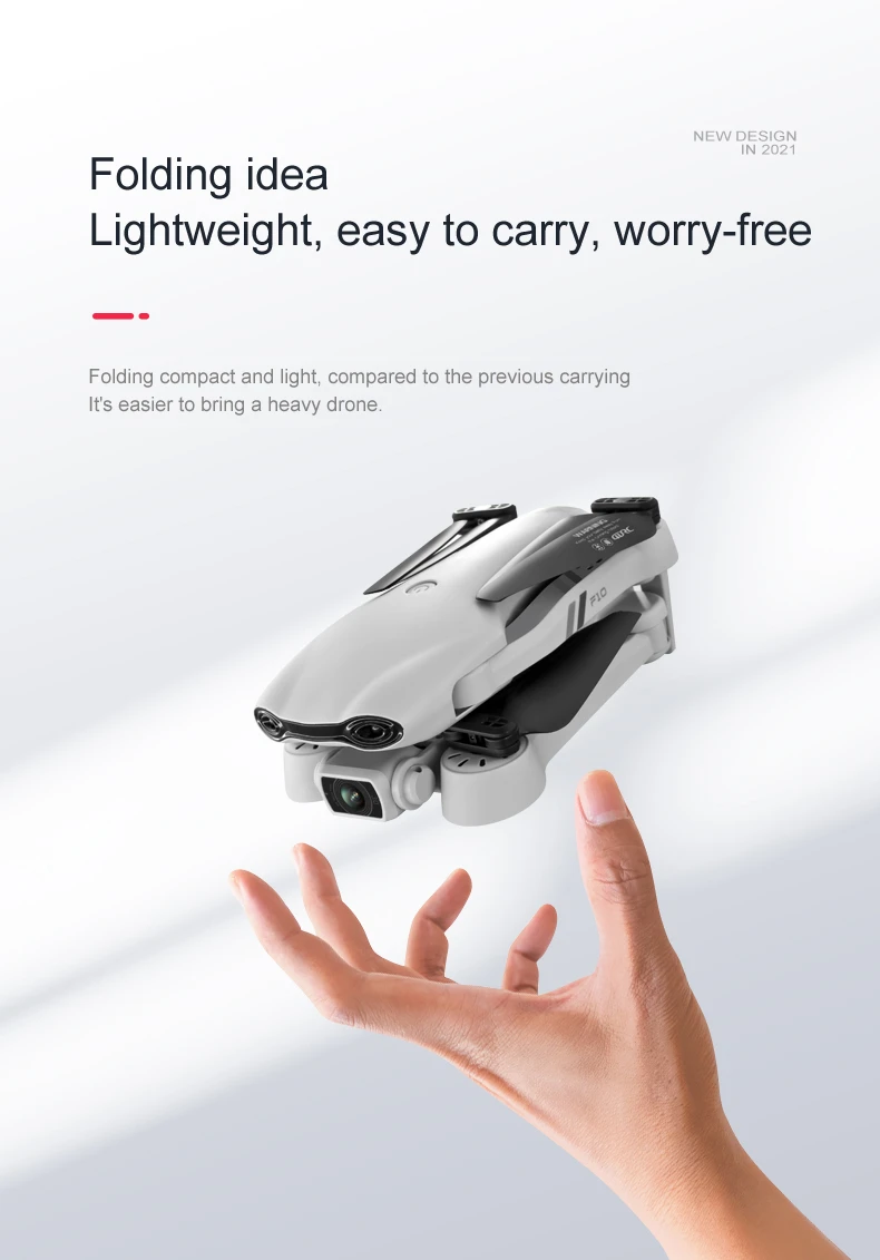 KBDFA F10 GPS Drone, new design in 2021 folding idea lightweight; easy to worry-free