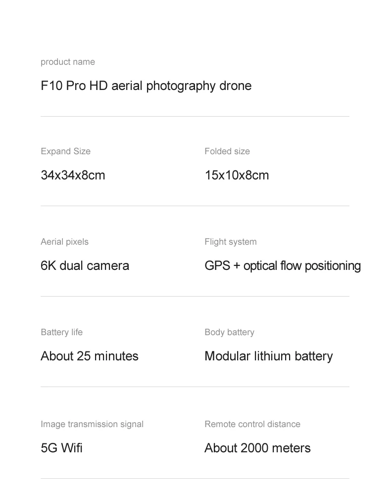 KBDFA F10 GPS Drone, f10 pro hd aerial photography drone expand size folded size