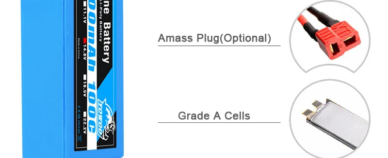 Yowoo Graphene Lipo 3S 4S 6S Battery, • Fast charge capable, up to 10C on some batteries