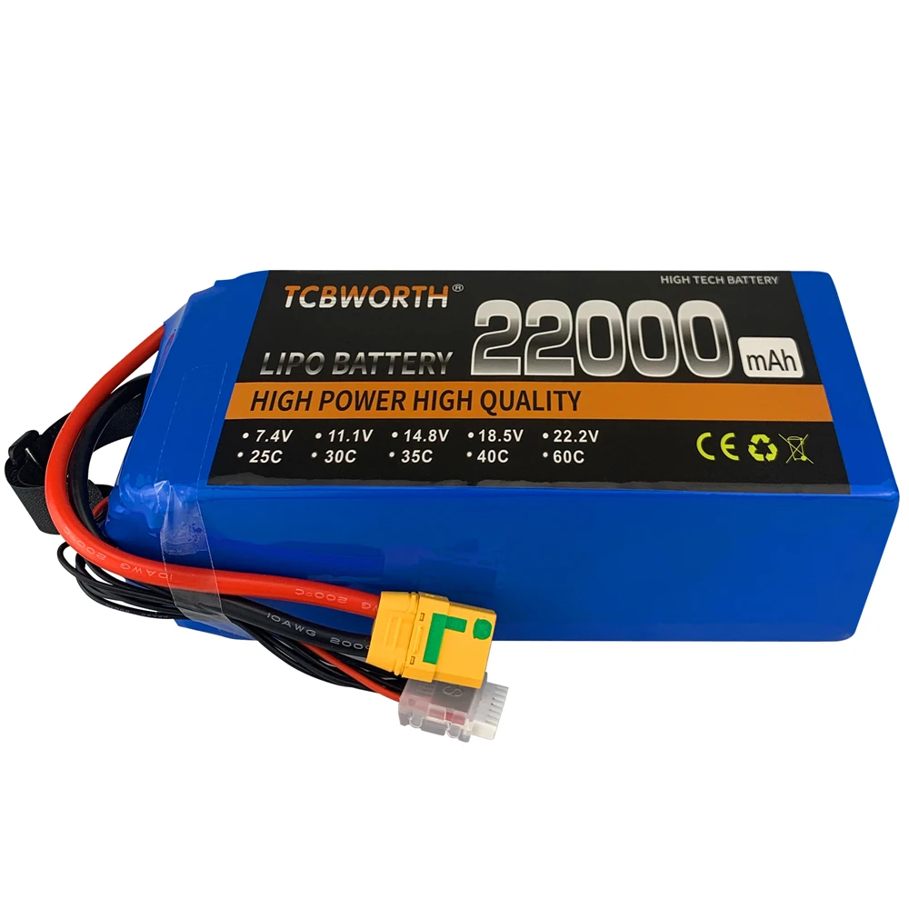 RC بطارية ليبو 6S 22.2V 22000mAh 25C ل RC سيارة طائرة خزان الطائرة بدون طيار لعبة نماذج 6s RC بطاريات 17