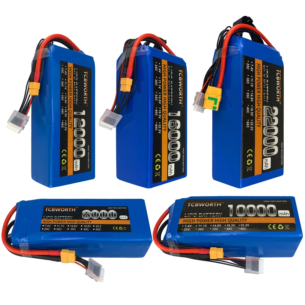 RC بطارية ليبو 6S 22.2V 22000mAh 25C ل RC سيارة طائرة خزان الطائرة بدون طيار لعبة نماذج 6s RC بطاريات 21