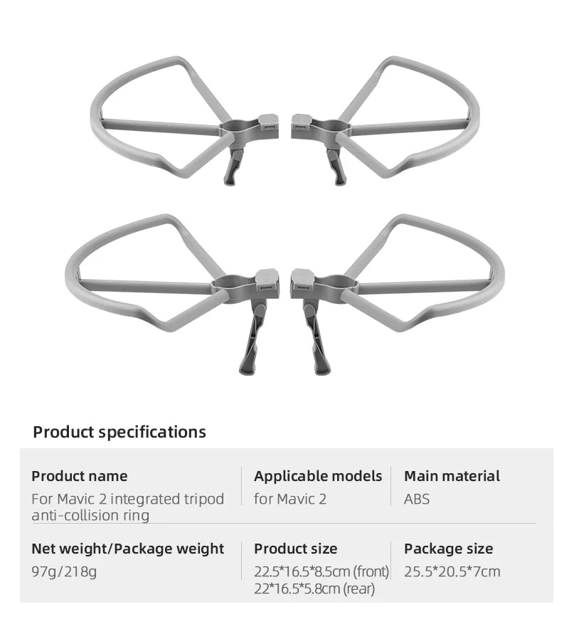 4PCS Propeller, 97g/218g 22.5*16.5*8.Scm (front