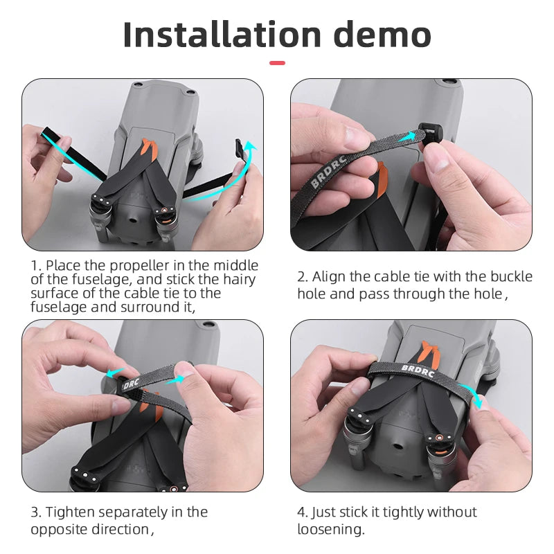 Quick Release Landing Gear, installation demo Place the propeller in middle of the fuselage; and stick the hairy 2.