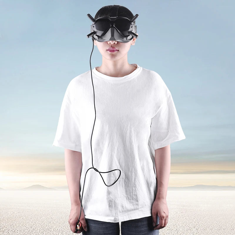 كابل Pwoer لنظارات FPV XT60 إلى قابس DC - كابل توصيل البطارية لـ DJI FPV Goggles V2 ملحقات الطائرة بدون طيار 1.2M/47 بوصة 8 FPV Goggles Pwoer Cable XT60 to DC Plug, the interface is made of tin-plated material, which effectively avoids oxidation