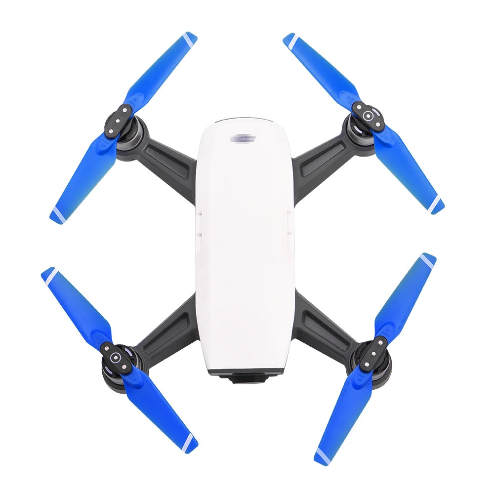 8pcs 4730 Propeller, 4CW 4CCW compatible : Spark drone color 2 : blue red white color 