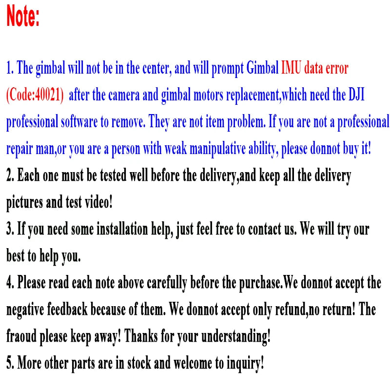 the gimbal willnot bein the and willprompt Gimbal I