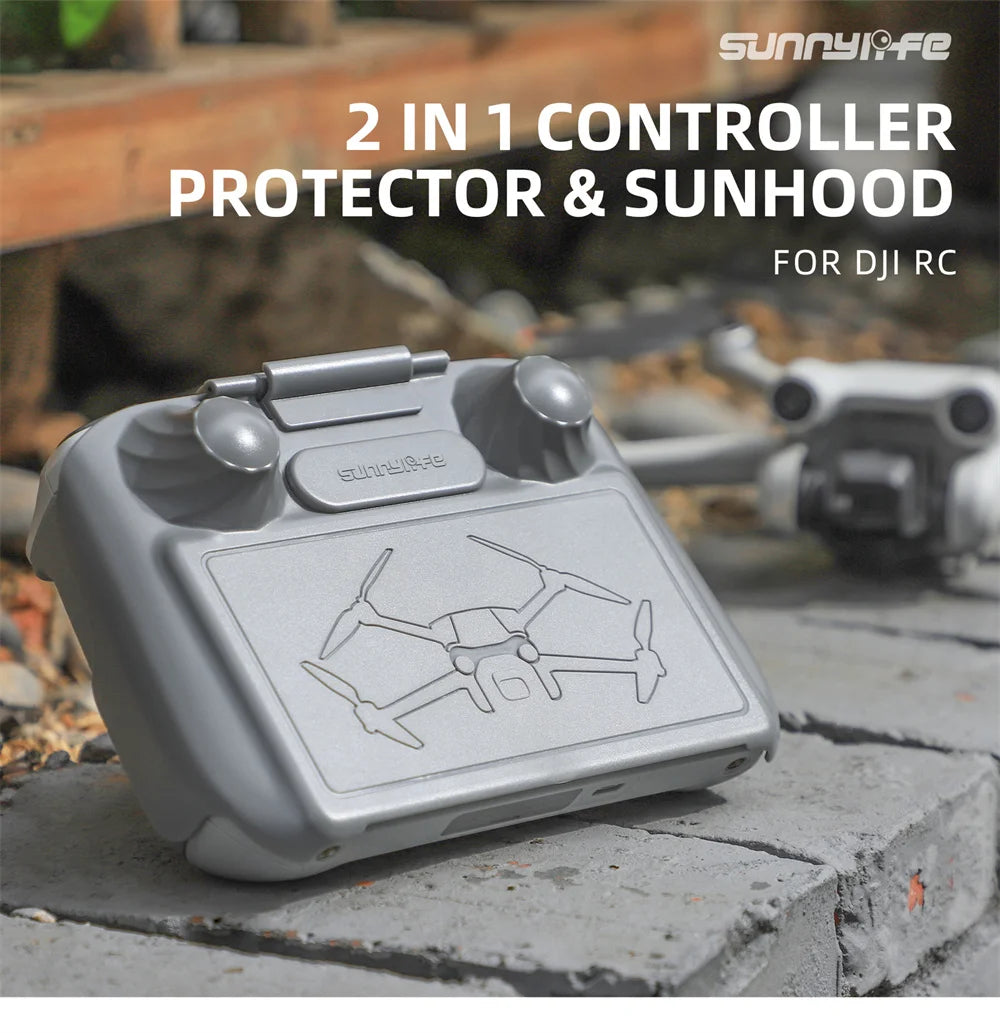 ل DJI Mini 3 Pro التحكم عن بعد Sunhood 2in1 تحكم حامي ل DJI RC غطاء واقٍ مزخرف لهاتف آيفون الشمس هود Mini3 اكسسوارات مجموعة غطاء 16 SunnyioFe 2 IN 1 CONTROLLER PROTECTOR & SUN