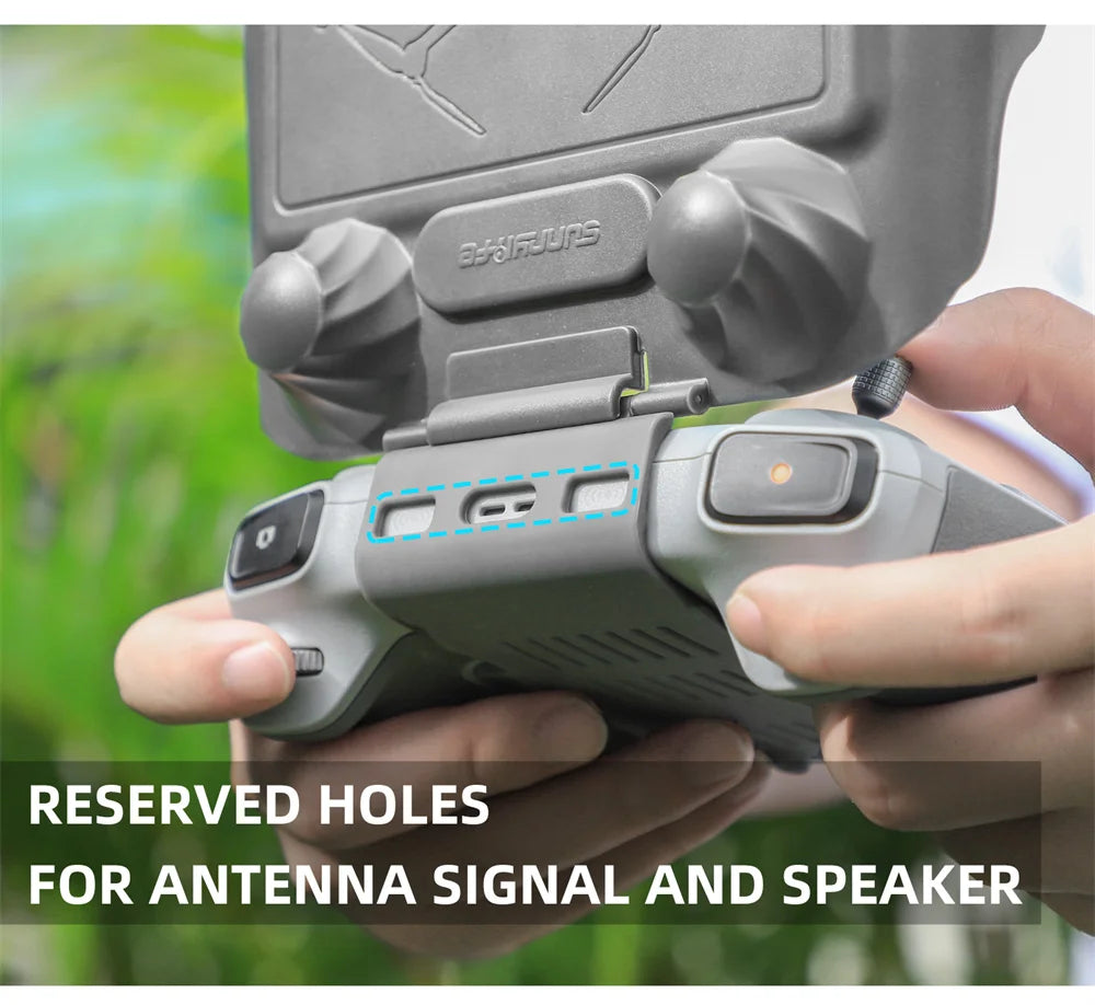 ل DJI Mini 3 Pro التحكم عن بعد Sunhood 2in1 تحكم حامي ل DJI RC غطاء واقٍ مزخرف لهاتف آيفون الشمس هود Mini3 اكسسوارات مجموعة غطاء 24 RESERVED HOLES FOR ANTENNA SIGNAL AND SPEAKE