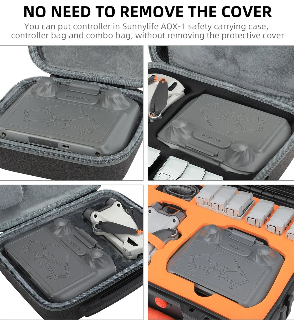 ل DJI Mini 3 Pro التحكم عن بعد Sunhood 2in1 تحكم حامي ل DJI RC غطاء واقٍ مزخرف لهاتف آيفون الشمس هود Mini3 اكسسوارات مجموعة غطاء 25 NO NEED TO REMOVE THE COVER You can put controller in Sunnylife AQX
