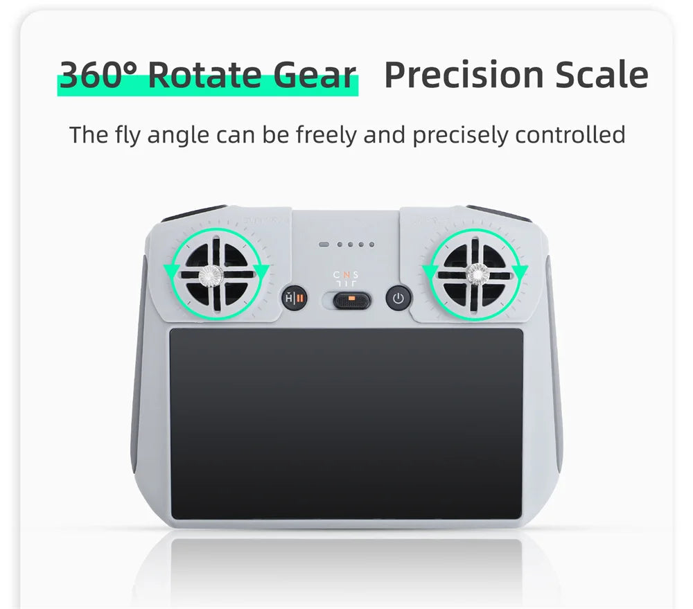 ل DJI Mini 3 Pro التحكم عن بعد Sunhood 2in1 تحكم حامي ل DJI RC غطاء واقٍ مزخرف لهاتف آيفون الشمس هود Mini3 اكسسوارات مجموعة غطاء 28 3600 Rotate Gear Precision Scale The fly angle can be freely and precisely