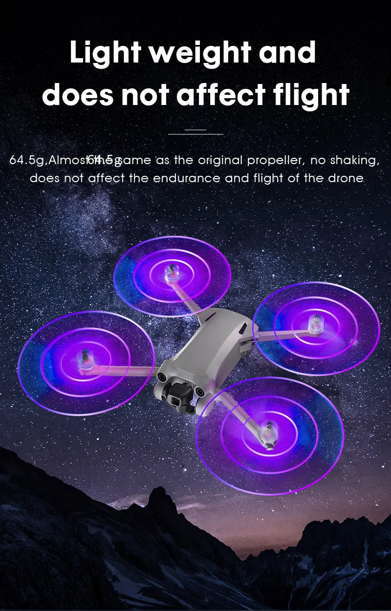 LED Light Flash Propeller, light weight and does not affect flight 64.5g, almosbihagame as the