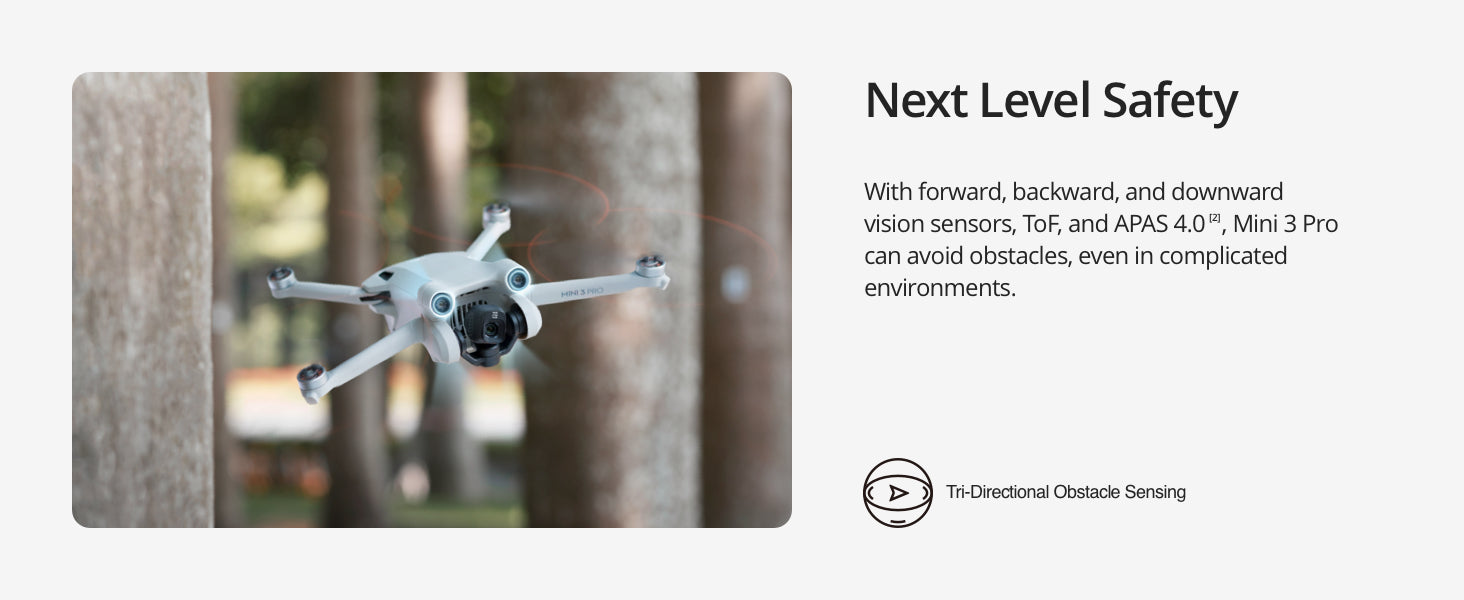 DJI Mini 3 Pro –  Camera, Mini 3 Pro can avoid obstacles even in complicated 144IN4I 3 #HO environments 