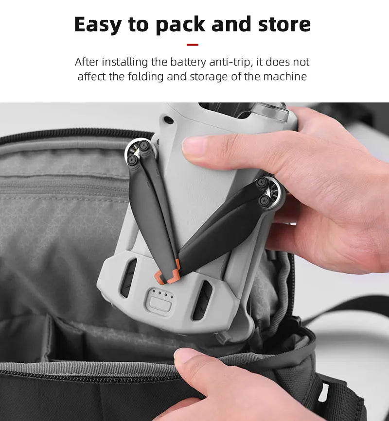 Battery Holder for DJI Mini 3 Pro, Easy to pack and store After installing the battery anti-trip, it does not affect the folding