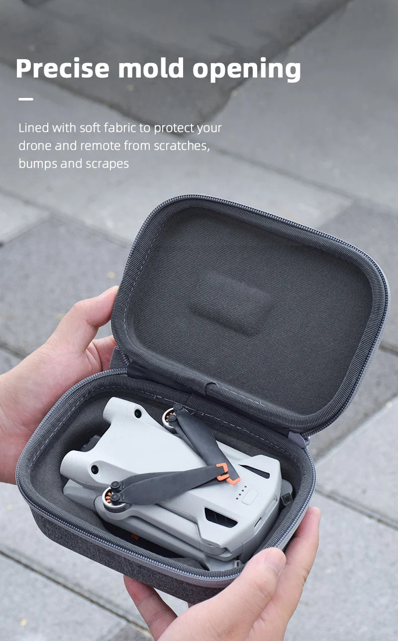 Storage Bag for DJI Mini 3 Pro, Precise mold opening Lined with soft fabric to protect drone and remote from scratches,