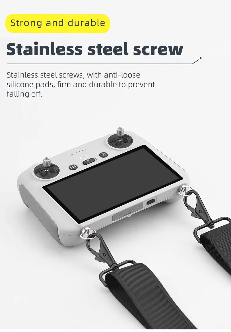 Remote Controller Lanyard Neck Strap, Stainless steel screws, with anti-loose silicone pads, firm and durable to prevent falling