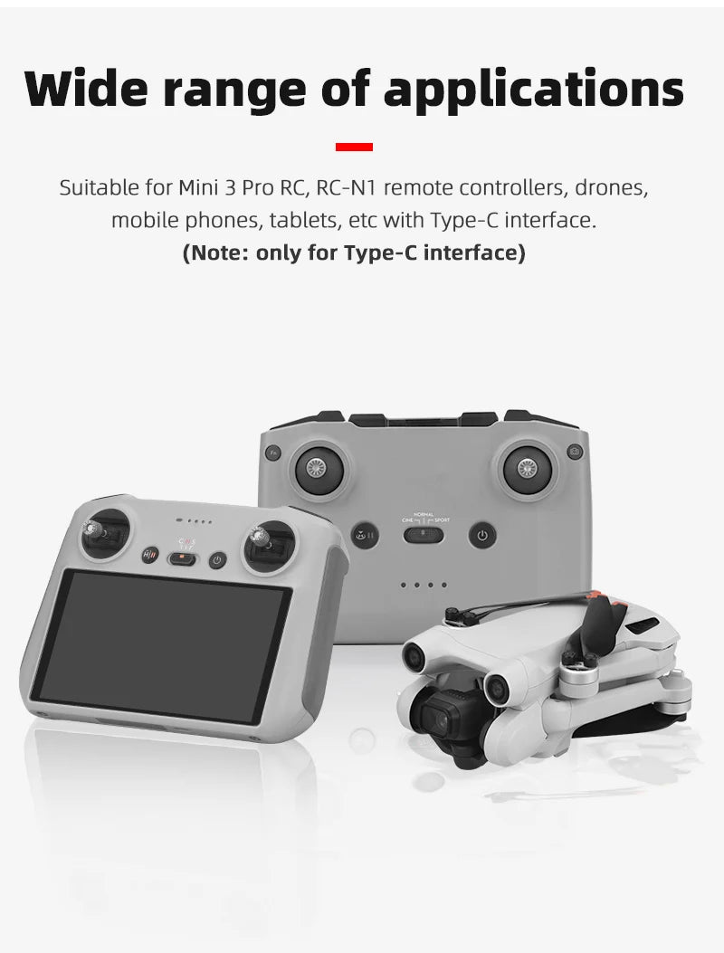 Type-C Dust Plug for DJI Mini 3 Pro, wide range of applications Suitable for Mini 3 Pro RC, RC-N1 remote