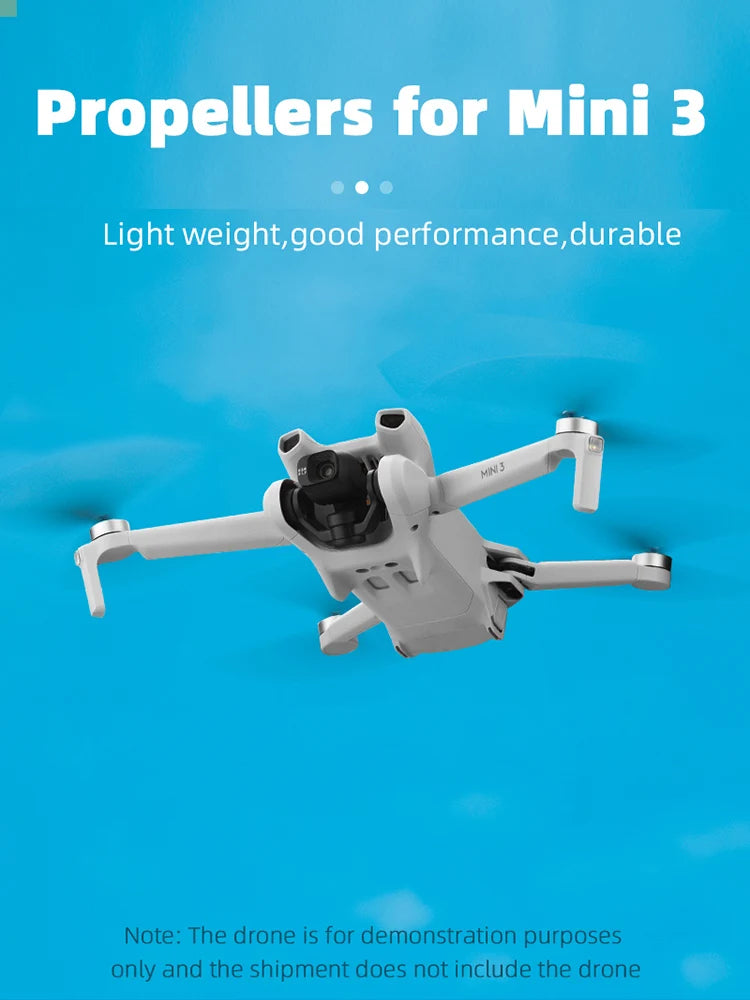 Propeller For DJI Mini 3 Drone, the drone is for demonstration purposes only and the shipment does not include the drone MiNJ 