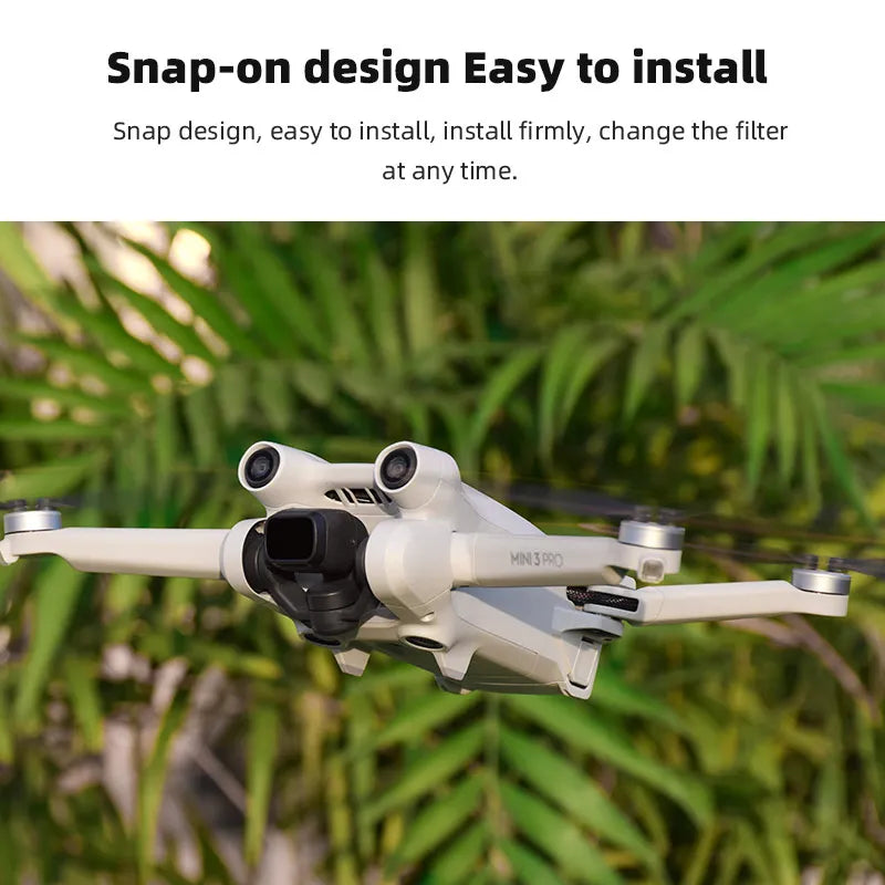 مرشح عدسة الكاميرا لـ DJI Mini 3 Pro - UV CPL ND8PL ND16PL ND32PL ND64PL مجموعة مرشحات لملحقات Mavic Mini 3 Pro بدون طيار 20 Camera Lens Filter for DJI Mini 3 Pro, Snap-on design, easy to install, install firmly , change the filter at any