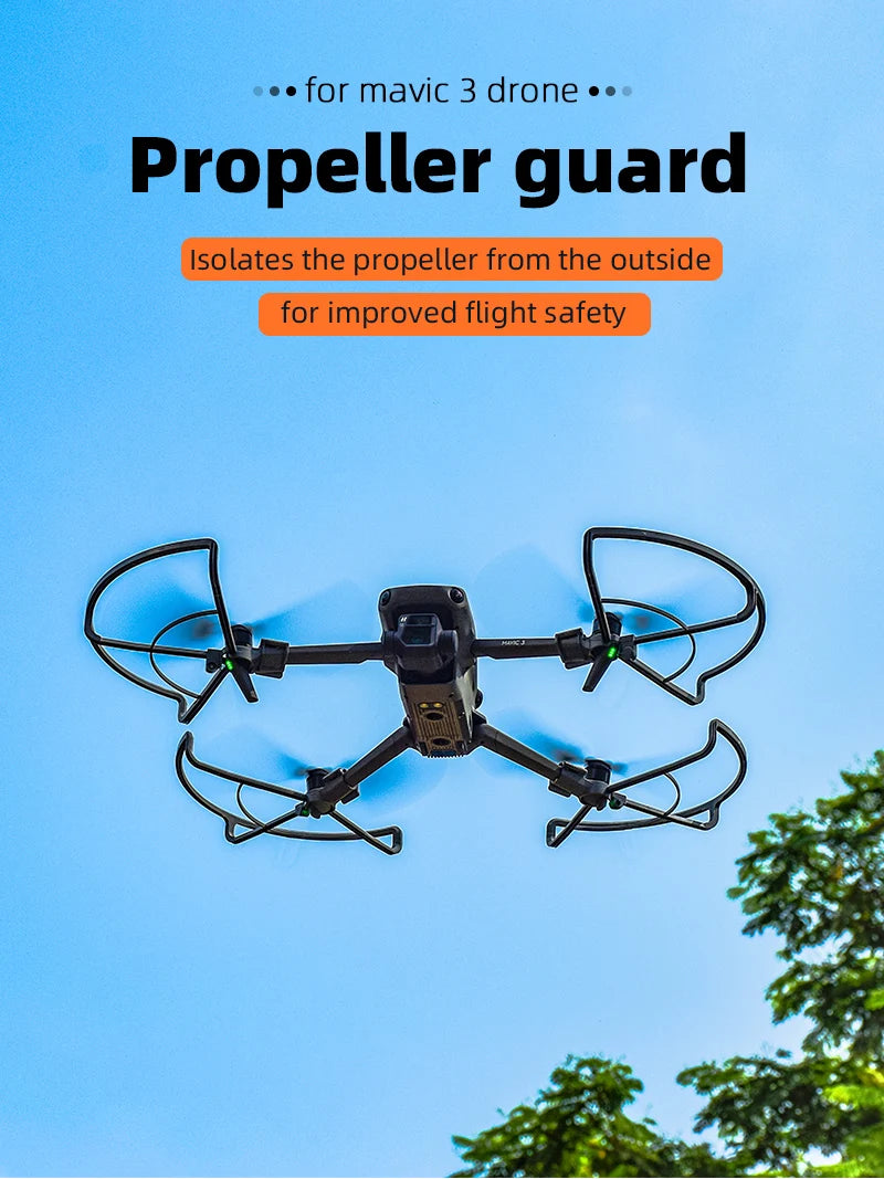 المروحة الحرس حامي ل DJI Mavic 3 الطائرة بدون طيار خفيفة الوزن شفرة الدعائم الجناح غطاء مروحة الوفير إكسسوارات قطع غيار 11 Propeller Guard, for mavic 3 drone Propeller guard Isolates the propeller from the outside for improved