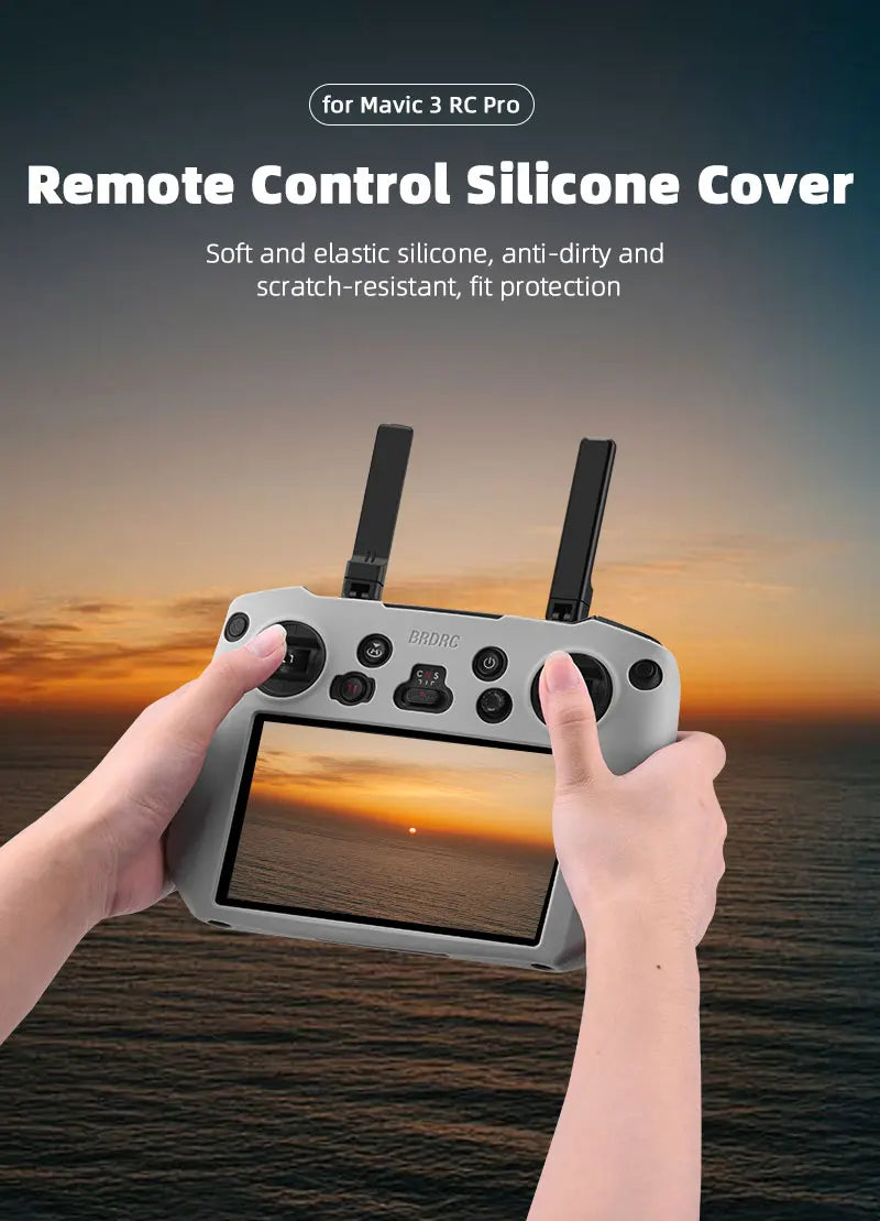 حافظة من السيليكون لجهاز التحكم عن بعد DJI Mavic 3 - غطاء حماية مضاد للخدش ملحقات DJI RC Pro 9 Silicone Case for DJI Mavic 3 Remote Controller, BRDRC Pro Remote Control Silicone Cover Soft and elastic silicone, anti-dirty
