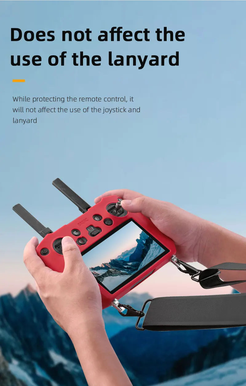 حافظة من السيليكون لجهاز التحكم عن بعد DJI Mavic 3 - غطاء حماية مضاد للخدش ملحقات DJI RC Pro 12 Silicone Case for DJI Mavic 3 Remote Controller, Does not affect the use of the joystick and lanyard Lbrorc