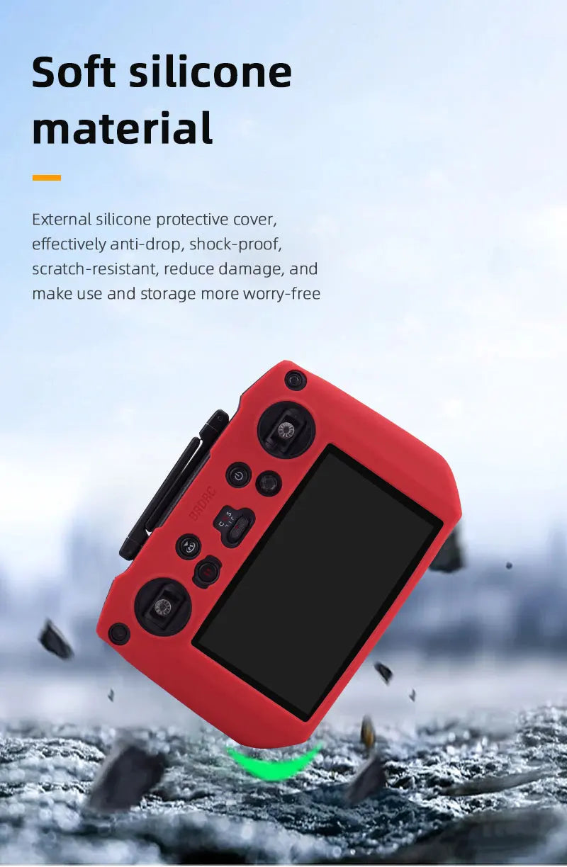 حافظة من السيليكون لجهاز التحكم عن بعد DJI Mavic 3 - غطاء حماية مضاد للخدش ملحقات DJI RC Pro 14 Silicone Case for DJI Mavic 3 Remote Controller, silicone material External silicone protective cover, effectively anti-drop, shock-proof, scratch-resistant