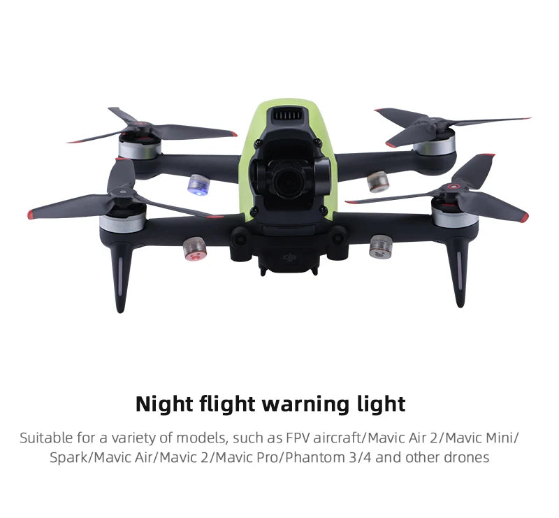 4 قطعة ضوء LED للطيران الليلي لـ DJI Mavic 3/Mini 2/MINI 3 PRO/Air 2/2S/Mavic 2 Pro Zoom/FPV/Avata/Phantom ملحقات طائرة بدون طيار 13 Night flight warning light Suitable for a variety of models, such as FPV aircraft