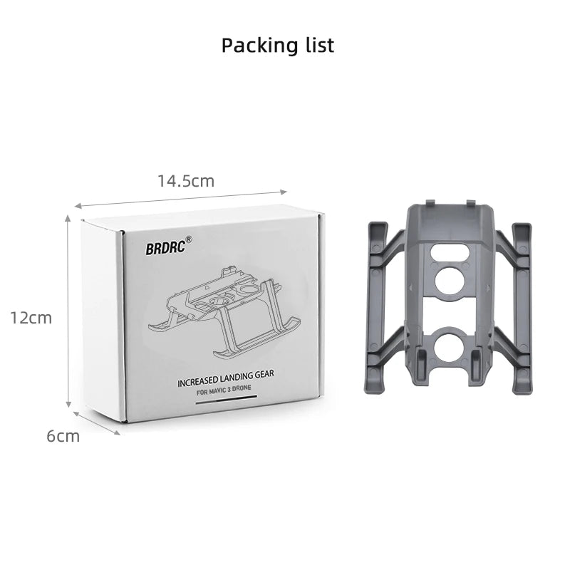 Landing Gear for DJI Mavic 3/3 Classic Drone, Packing list 14.5cm 12cm 1 GEAR For MaviC