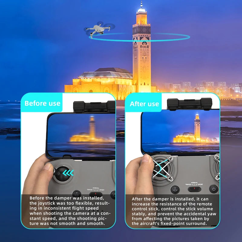the joystick was too flexible, result- increase the resistance of the remote in inconsistent flight speed